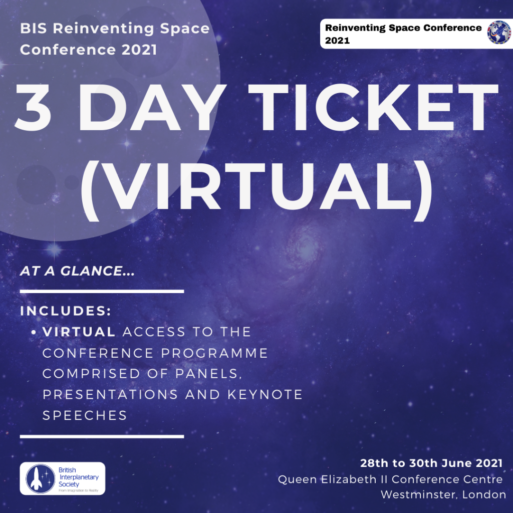 Reinventing Space Conference 2021 3 Day Ticket (Virtual) BIS Shop