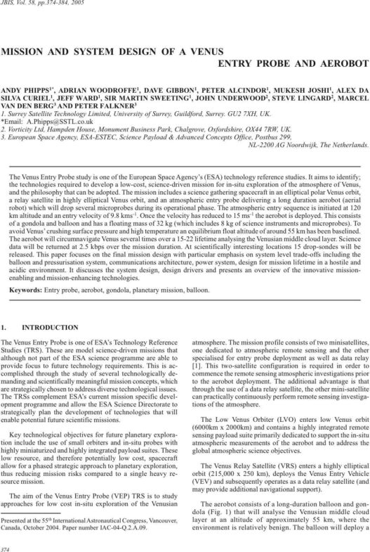 Mission and System Design of a Venus Entry Probe and Aerobot