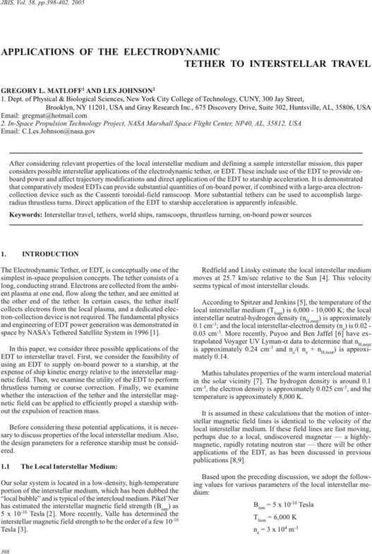 Applications of the Electrodynamic Tether to Interstellar Travel