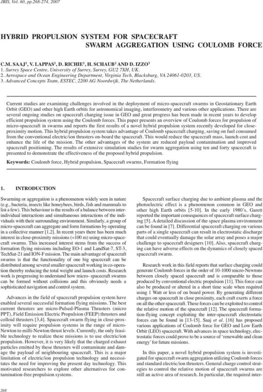 Hybrid Propulsion System for Spacecraft Swarm Aggregation using Coulomb Force