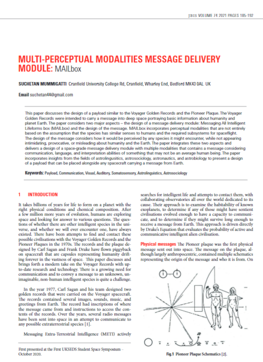 Multi-Perceptual Modalities Message Delivery Module: MAILbox