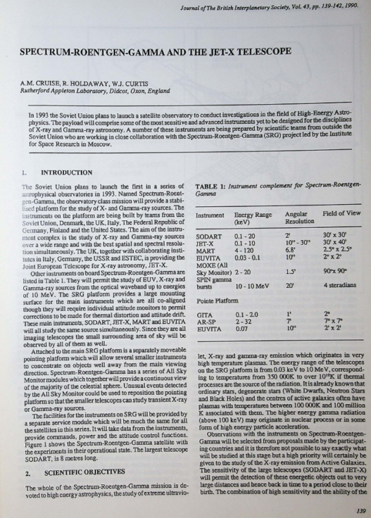 Spectrum-Roentgen-Gamma And The Jet-X Telescope