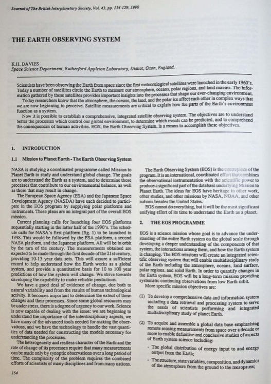 The Earth Observing System