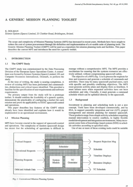 A Generic Mission Planning Toolset