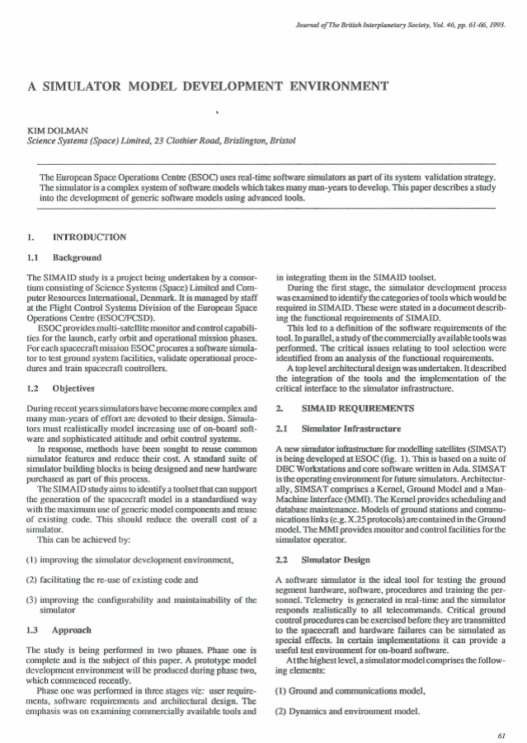 A Simulator Model Development Environment