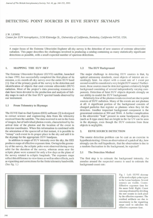 Detecting Point Sources In EUVE Survey Skymaps