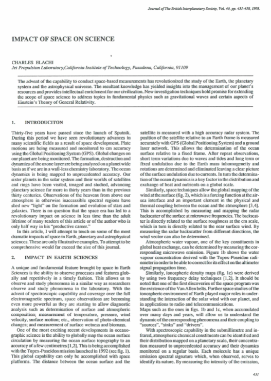 Impact Of Space On Science