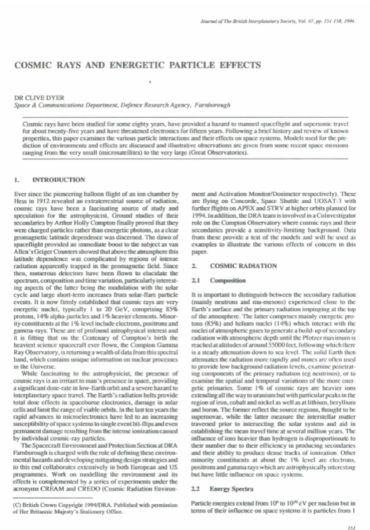 Cosmic Rays And Energetic Particle Effects