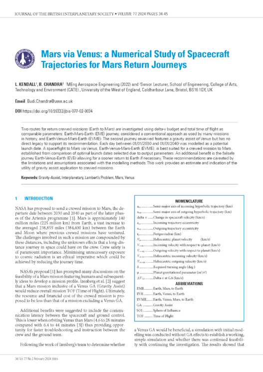Mars via Venus: a Numerical Study of Spacecraft Trajectories for Mars Return Journeys
