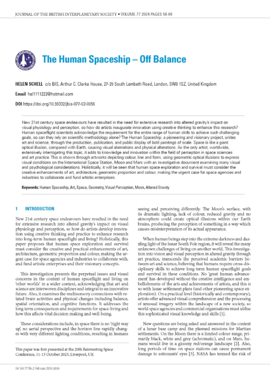 The Human Spaceship – Off Balance