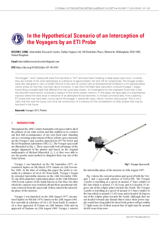 In the Hypothetical Scenario of an Interception of the Voyagers by an ETI Probe