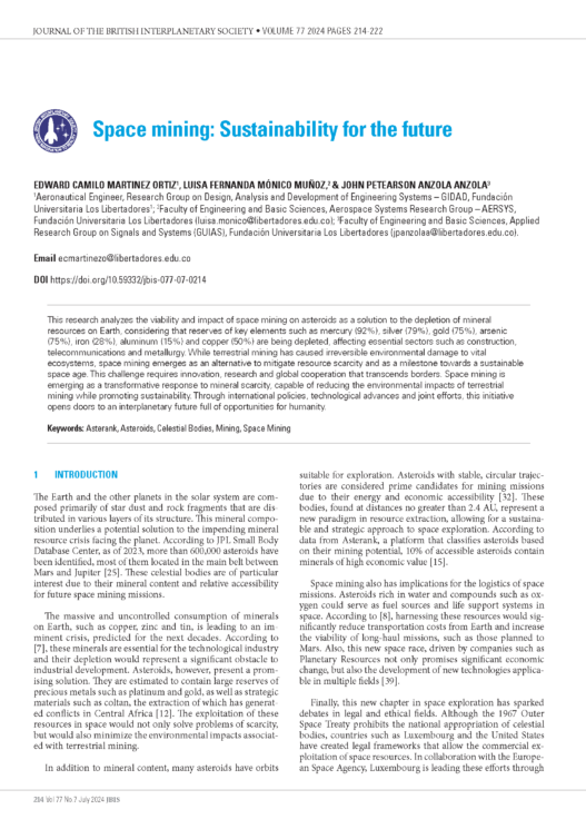 Space mining: Sustainability for the future