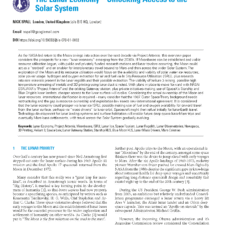 The Lunar Economy – Unlocking Access to the Solar System