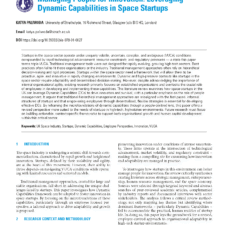 Managing People for Innovation: Leveraging Dynamic Capabilities in Space Startups