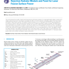 Launch Solid Stress Analyses of Ultra-Light Heat Rejection Radiator Module and Panel for Lunar Fission Surface Power