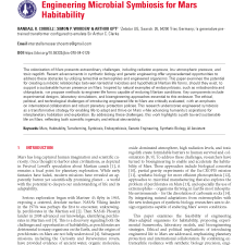 Engineering Microbial Symbiosis for Mars Habitability