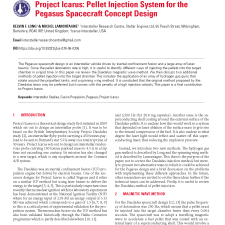 Project Icarus: Pellet Injection System for the Pegasus Spacecraft Concept Design