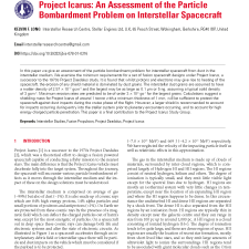 Project Icarus: An Assessment of the Particle Bombardment Problem on Interstellar Spacecraft