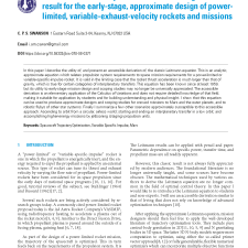 The Other "Rocket Equation": Re-introducing a classic result for the early-stage, approximate design of power-limited, variable-exhaust-velocity rockets and missions