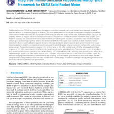 Integrated Thermo-Structural Viscoelastic Multiphysics Framework for KNSU Solid Rocket Motor