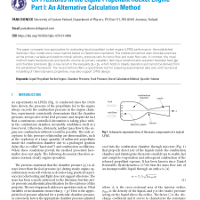 On Pressures in the Liquid Propellant Rocket Engine Part I: An Alternative Calculation Method