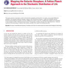 Mapping the Galactic Biosphere: A Fokker-Planck Approach to the Stochastic Distribution of Life