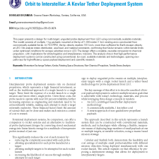 Orbit to Interstellar: A Kevlar Tether Deployment System
