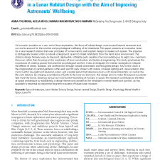 Home on the Moon: Integrating Comfort and Innovation in a Lunar Habitat Design with the Aim of Improving Astronauts' Wellbeing