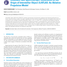 Kinematic and Spectroscopic Constraints on the Origin of Interstellar Object 3I/ATLAS: An Ablative Propulsion Model