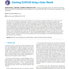 Catching 3I/ATLAS Using a Solar Oberth