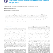 Post-gravity Design: Approaches to Orientation in Design for Spaceflight