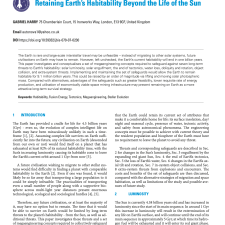 Retaining Earth’s Habitability Beyond the Life of the Sun