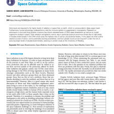 The Challenge of Accumulated Double-strand Breaks for Space Colonization