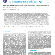 From AlphaFold to Astronauts: Implications of Bioinformatics and Computational Biology for the Space Age