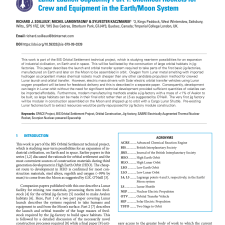 Lunar Launch Capability Part 1: Chemical Rockets for Crew and Equipment in the Earth/Moon System