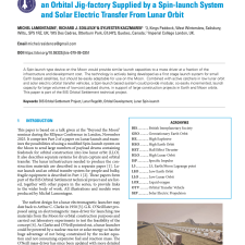 Lunar Launch Capability Part 2: Lunar Raw Materials for an Orbital Jig-factory Supplied by a Spin-launch System and Solar Electric Transfer From Lunar Orbit
