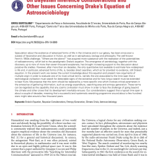 On Bayesian Inference Considerations and Other Issues Concerning Drake’s Equation of Astrosociobiology