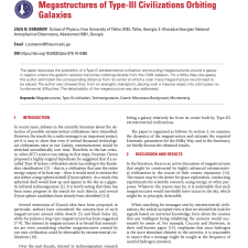 Megastructures of Type-III Civilizations Orbiting Galaxies